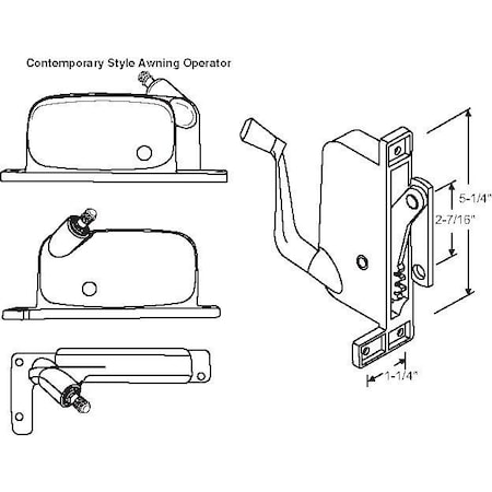 Strybuc Awning Operator Mill 41-215P D